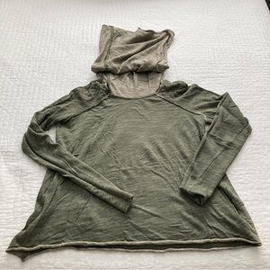 Free People, Olive Green Women's Cowl neck pull over